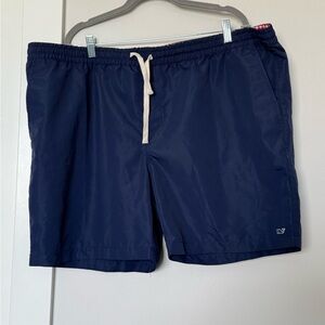 Vineyard Vines Blue Swim Trunks with Elastic Waistband